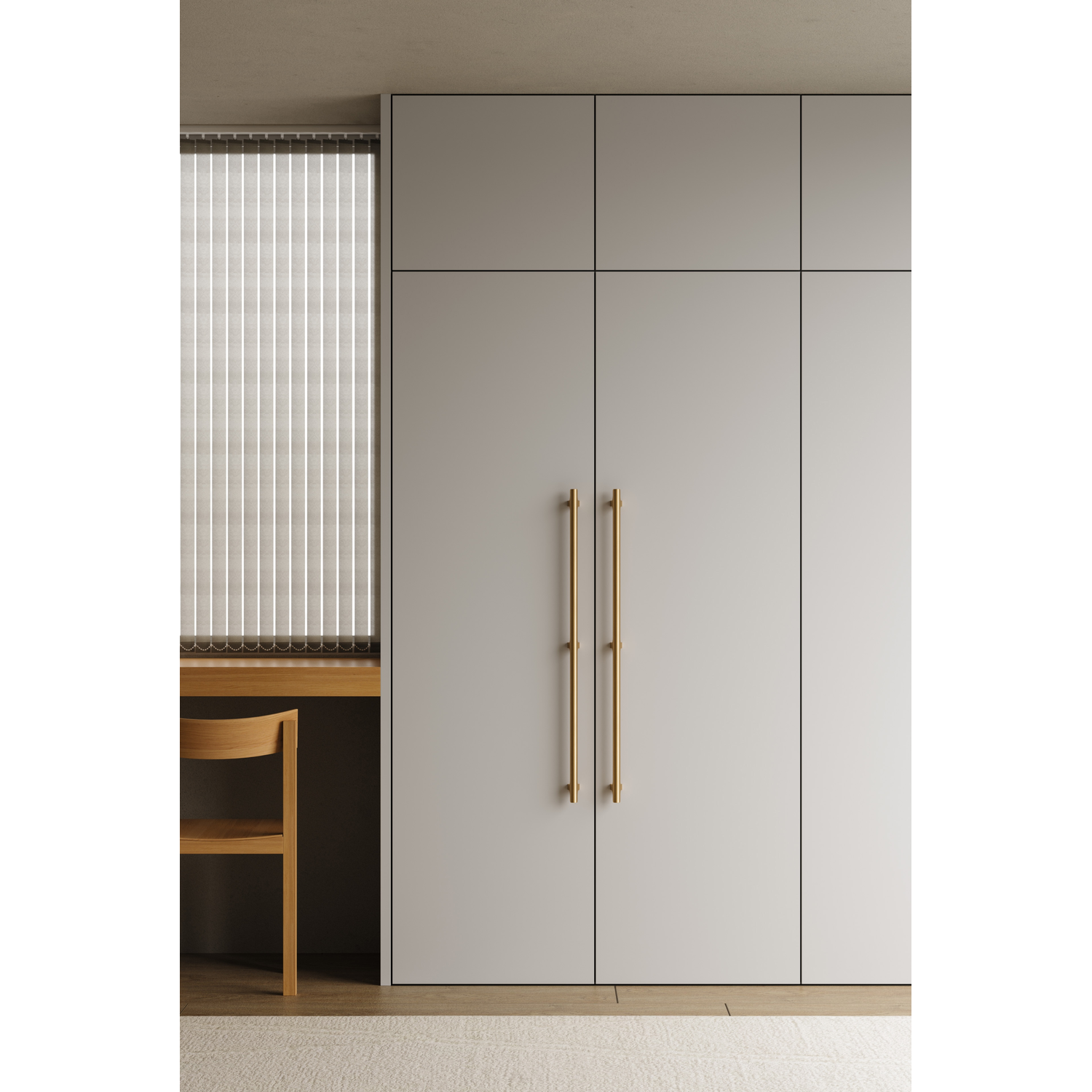 Deurgreep enkel BROOKLYN BIG BA448 L466 aluminium geborsteld brons